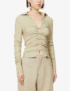 Jacquemus La Chemise Soffio Cut-Out Stretch-Woven Shirt - House Of Huntington