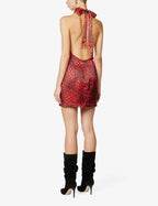 MAISIE WILEN Vocaloid Printed Halterneck Woven Sexy Mini Dress - House Of Huntington