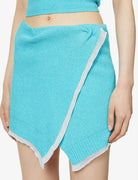 Jacquemus Asymmetric Draped Cotton Blend Mini Skirt - House Of Huntington
