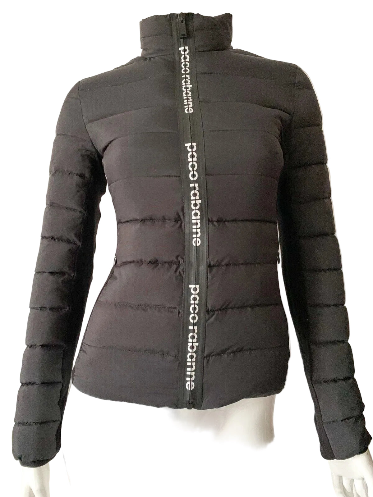 Paco Rabanne Black Down Bodyline Jacke