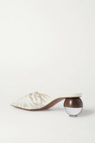 NEOUS Cream White Calpa Leather Sculpture Heels - House Of Huntington