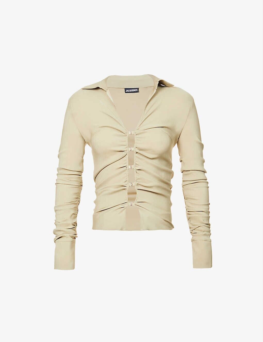 Jacquemus La Chemise Soffio Cut-Out Stretch-Woven Shirt - House Of Huntington