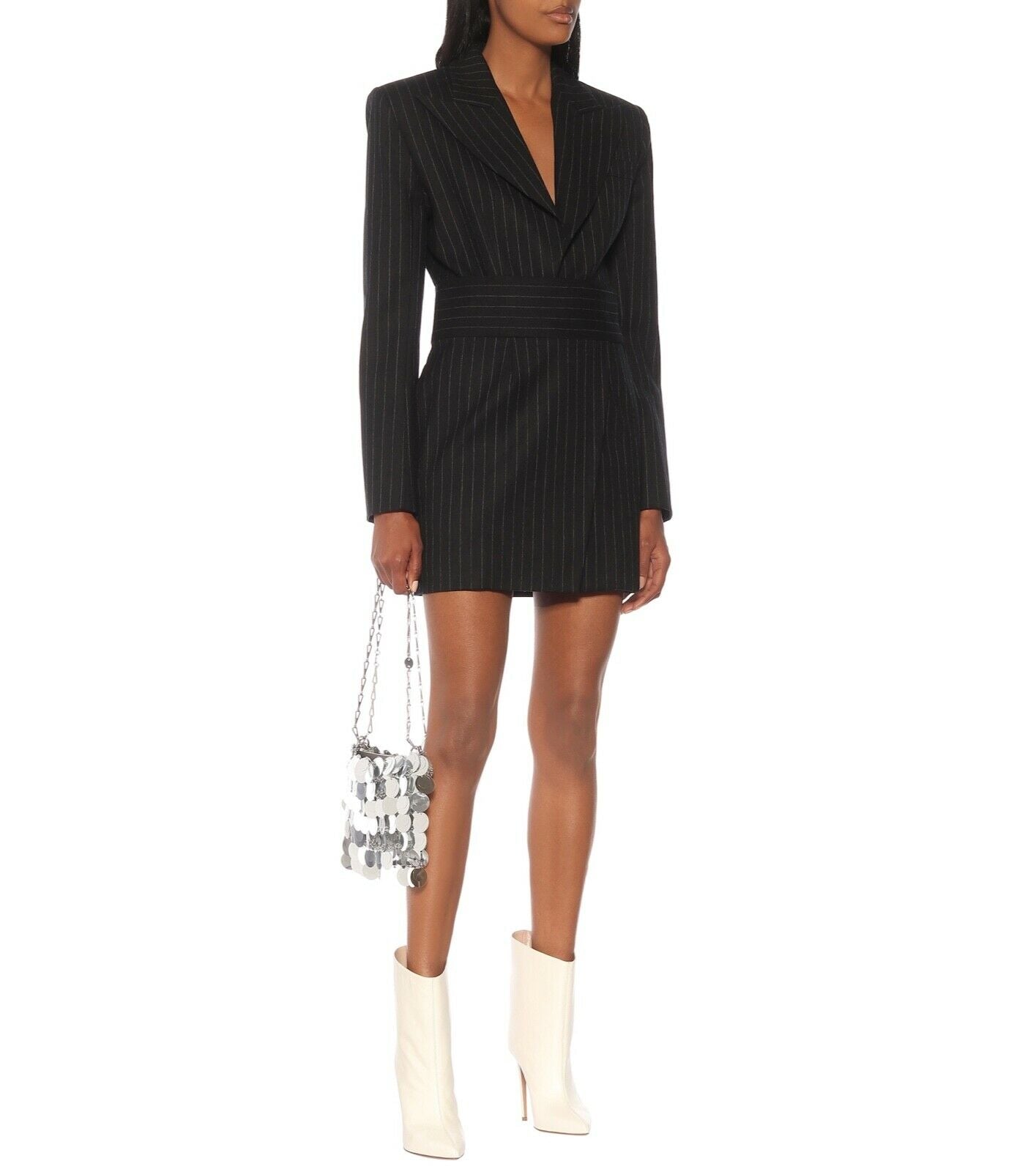 Alexandre Vauthier Striped Wool Mini Blazer Dress - House Of Huntington