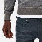 Джинсы G-STAR 3301 Straight Dotor Stretch Denim Темные состаренные джинсы