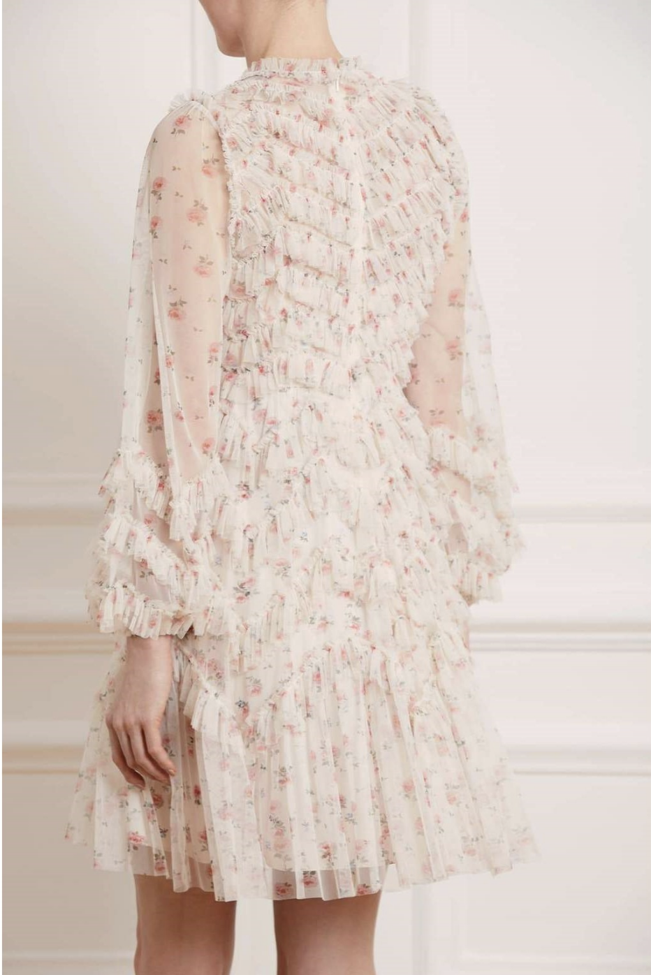 NEEDLE & THREAD Bijou Rose Ruffle Ditsy Floral Mini Dress - House Of Huntington