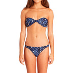 Billabong Sea Side Blue & White Bandeau Bikini Set