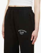 SPORTY & RICH Wellness Studio Black Joggers Track Bottoms - House Of Huntington