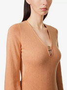 SAVANNAH MORROW Yarra V-Neck Bell Sleeve Knit Beachy Summer Dress - House Of Huntington