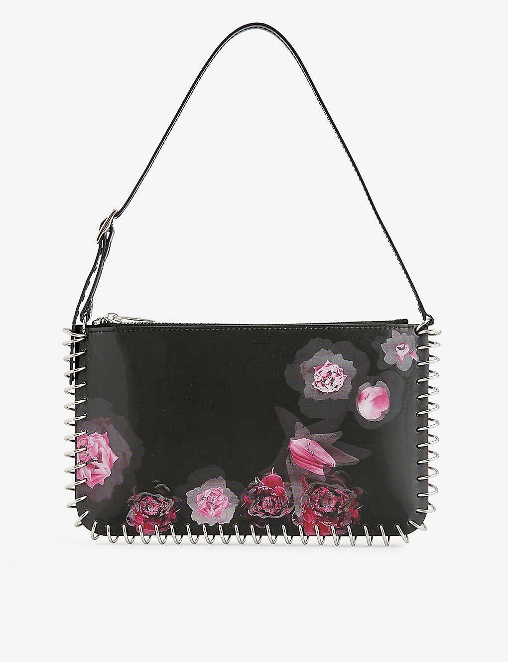 Spiral Baguette Floral Pink Bag