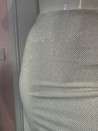 Alexandre Vauthier White Crystal Studded Bodycon Skirt - House Of Huntington