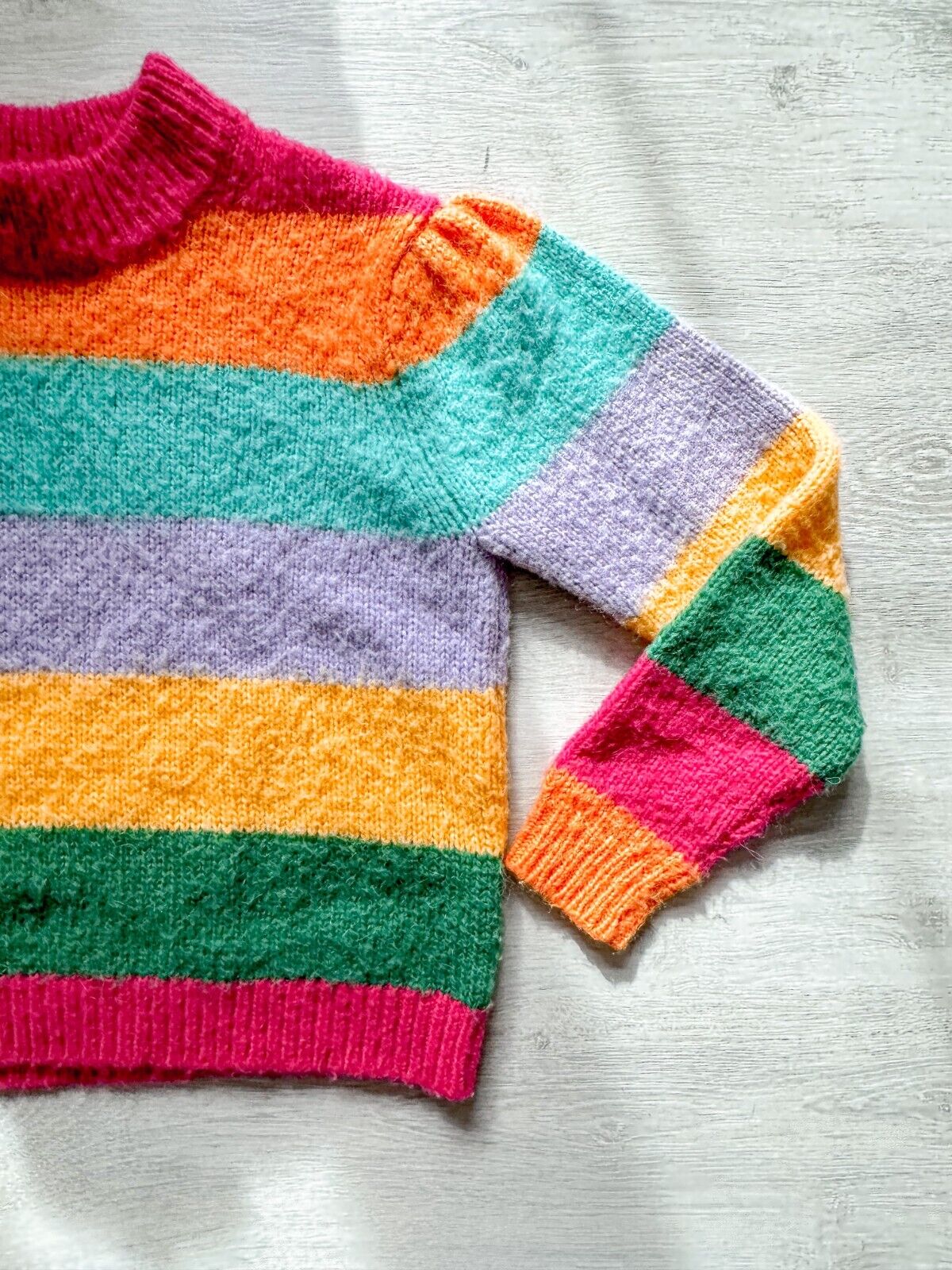 OLIVIA RUBIN Rainbow Colourful Stripe Sweater Cosy Matty Sweater Jumper - House Of Huntington