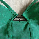 HERVE LEGER Emmalie Green Bandage Halterneck Club Party Swimsuit - House Of Huntington