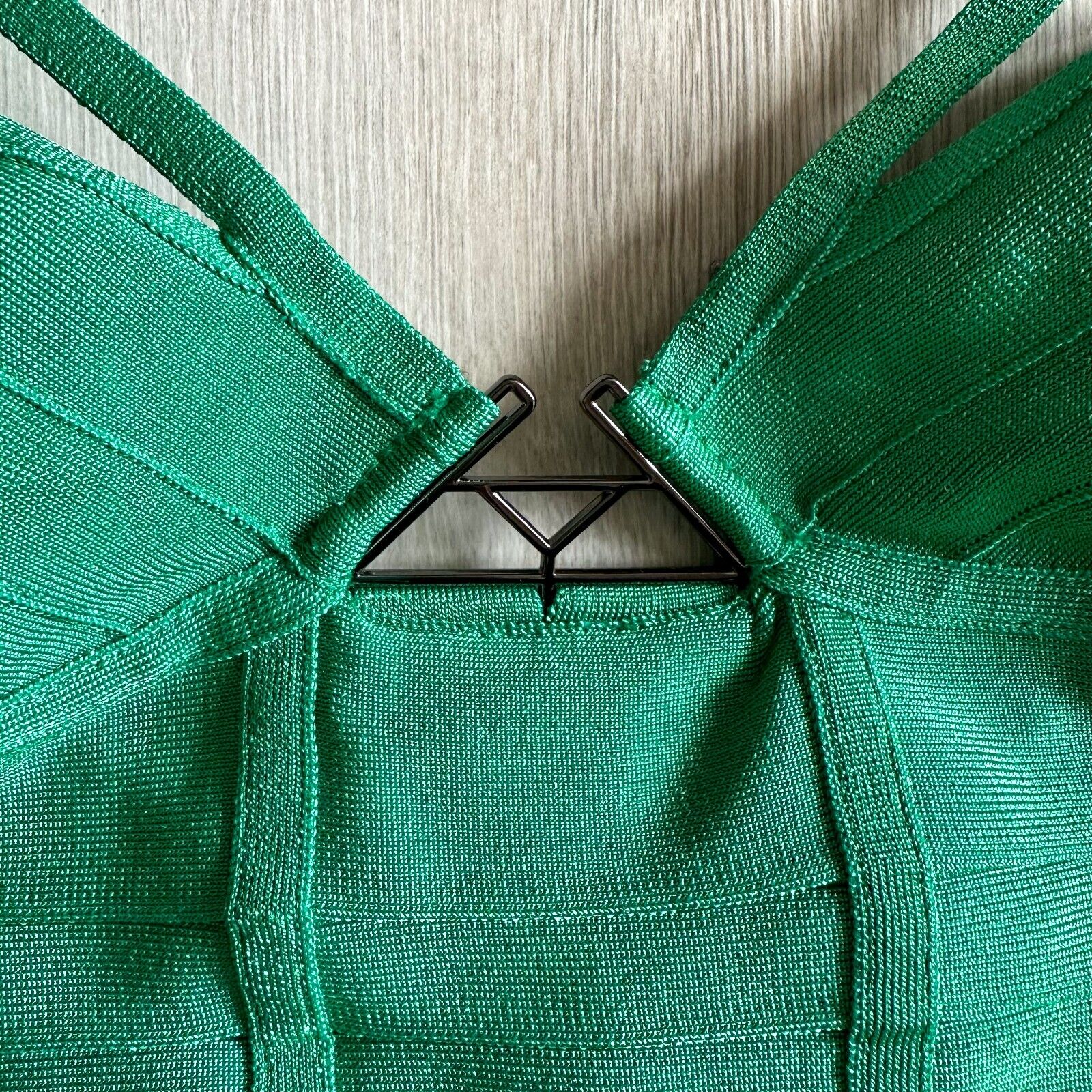 HERVE LEGER Emmalie Green Bandage Halterneck Club Party Swimsuit - House Of Huntington