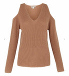 Whistles V Neck Cold Shoulder Knit Sweater Jumper - House Of Huntington