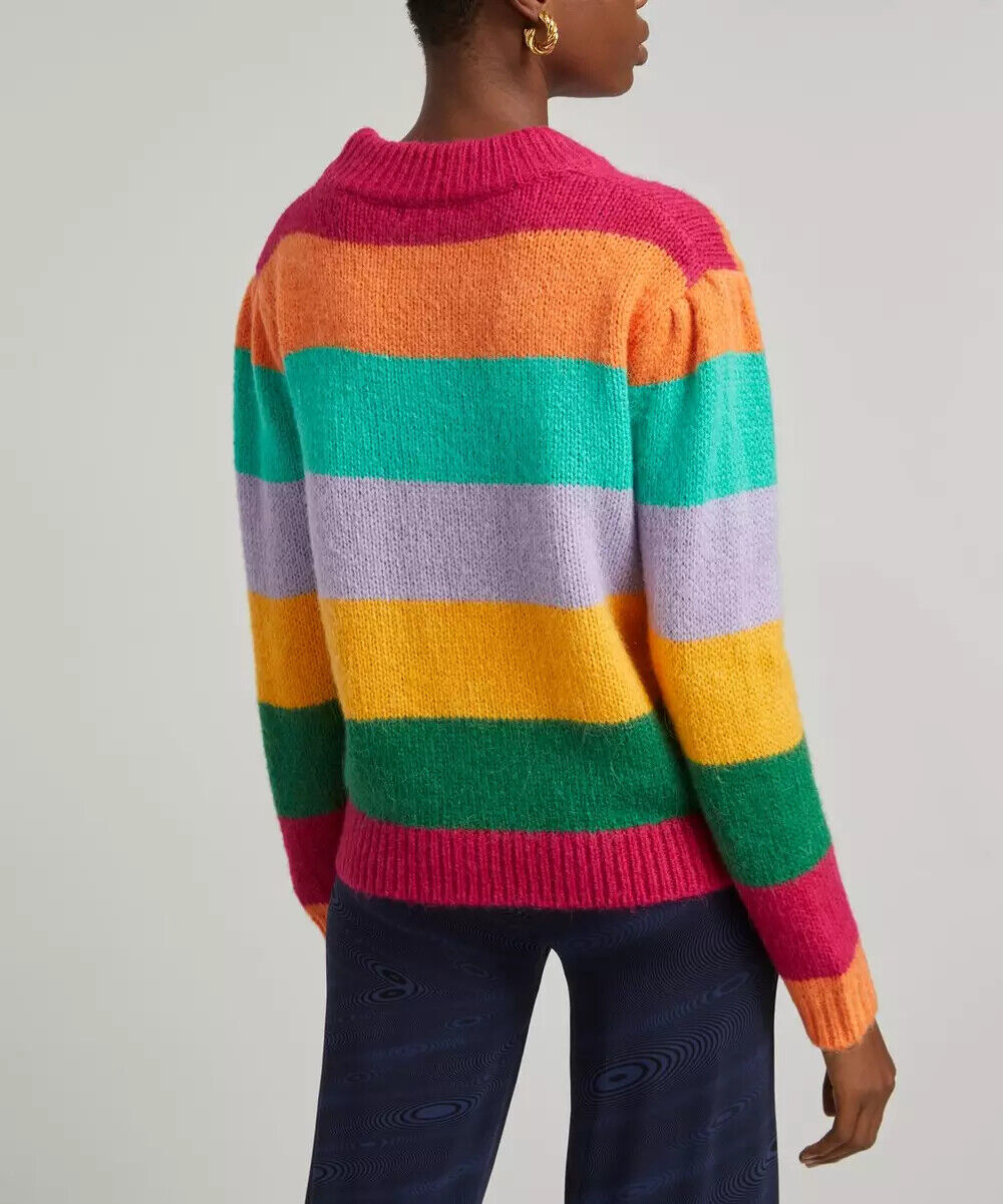 OLIVIA RUBIN Rainbow Colourful Stripe Sweater Cosy Matty Sweater Jumper - House Of Huntington