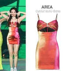 AREA NYC Crystal Detail Cut-Out Mini Summer Party Dress - House Of Huntington