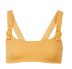 Solid & Striped The Evelyn Yellow Buckle Detail Bikini Top - House Of Huntington