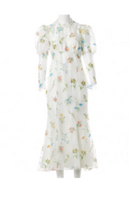 REJINA PYO Organza Jacquard Floral Garden Party Dress - House Of Huntington