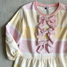 OLIVIA RUBIN Striped Pink Bow Detail Angel Coquette Aesthetic Dress - House Of Huntington