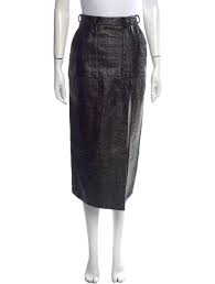 DAVID KOMA Black Coated Bouclé Midi Slit Leg Skirt - House Of Huntington