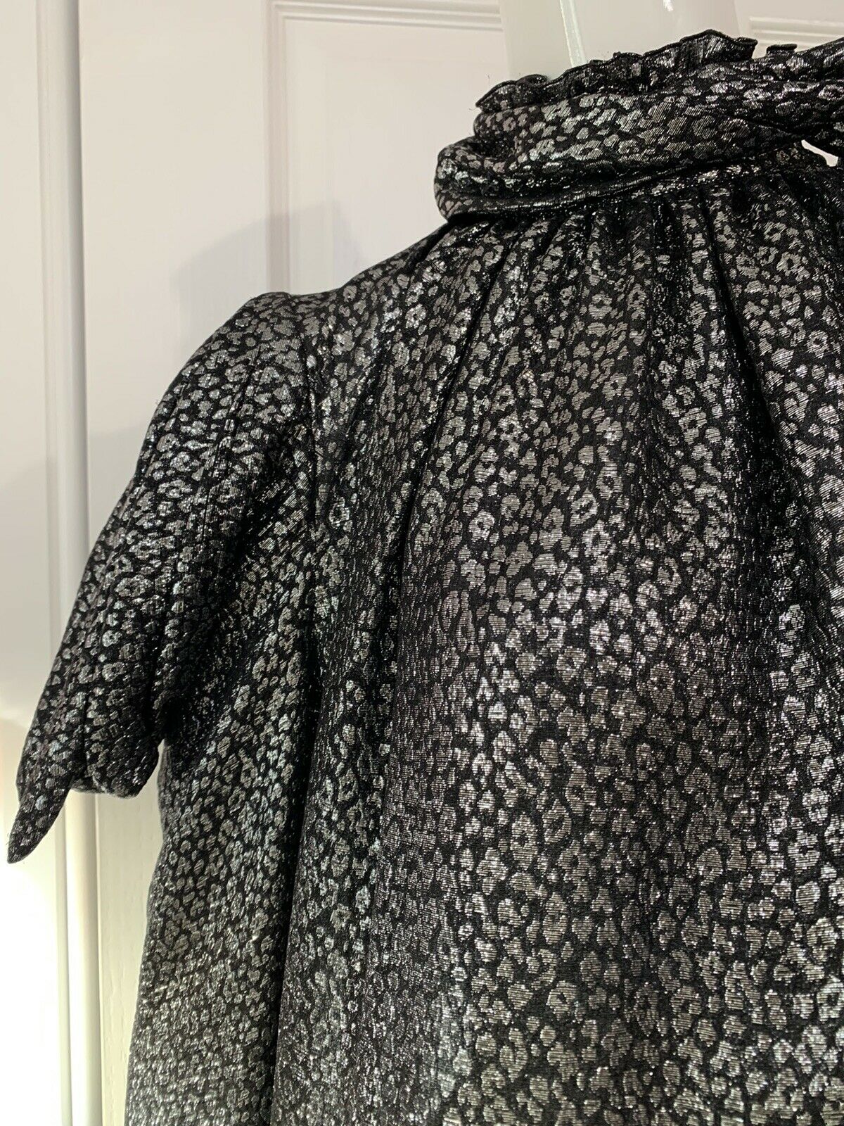 REDEMPTION Metallic Jacquard High Neck One Shoulder Dress - House Of Huntington