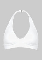 Pain De Sucre White Floral Woven Bikini Top in MITA - House Of Huntington