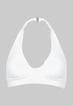 Pain De Sucre White Floral Woven Bikini Top in MITA - House Of Huntington