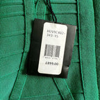 HERVE LEGER Emmalie Green Bandage Halterneck Club Party Swimsuit - House Of Huntington