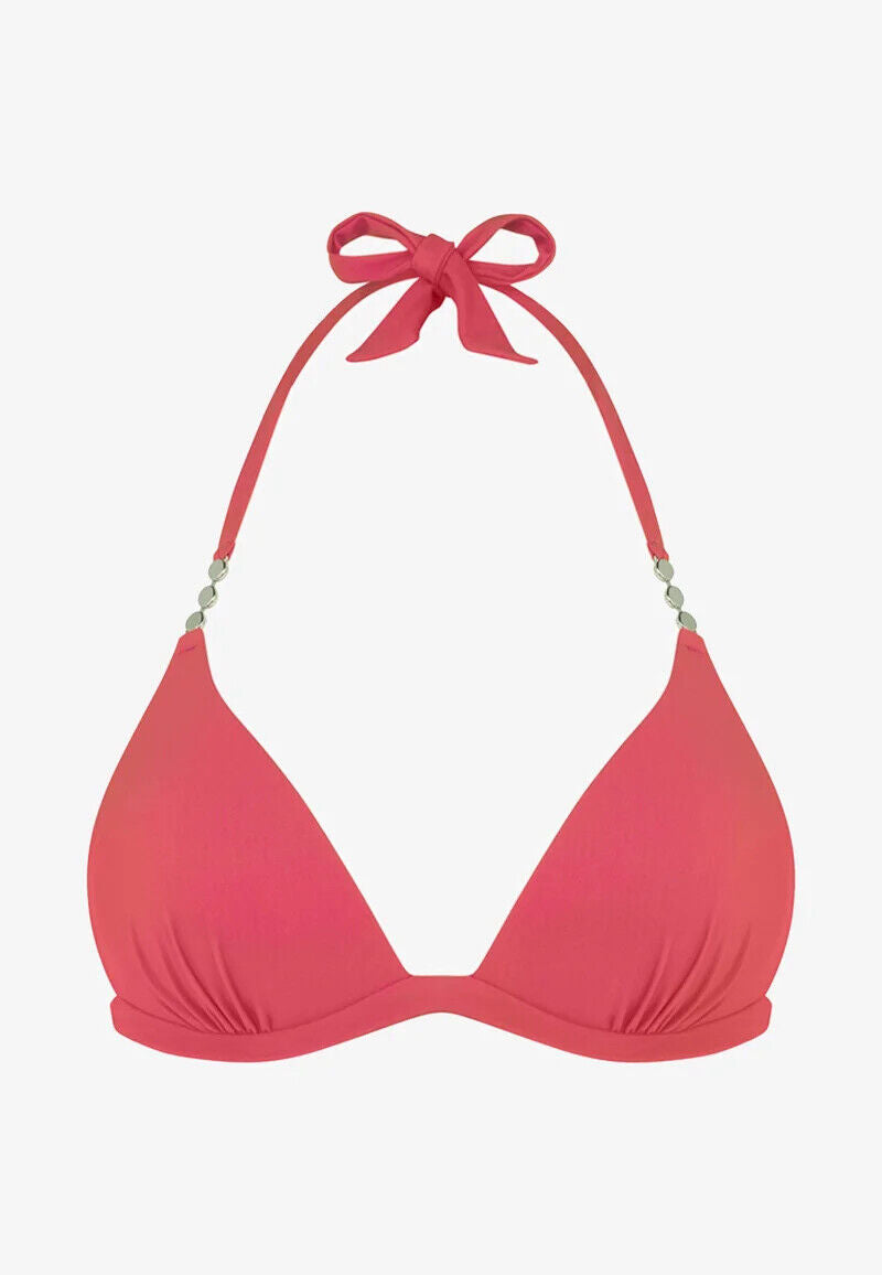Pain De Sucre Pink Jewel Detail Bikini Top in Elan