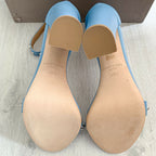 RACINE CARRÉE Studded Azure Blue Sandal Block High Heels - House Of Huntington
