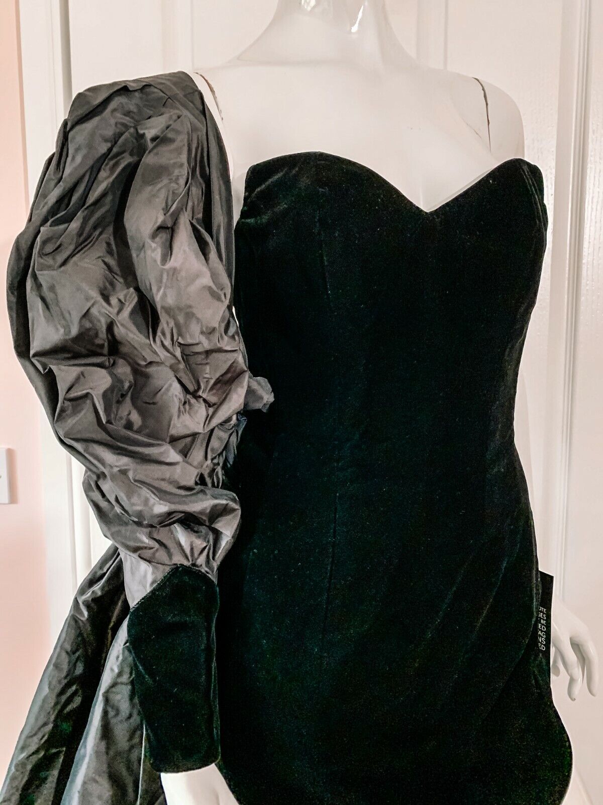 Velvet Dramatic Drape Detail Dress