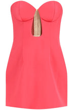 MAGDA BUTRYM Hot Bright Pink Bustier Cut Out Mini Dress - House Of Huntington