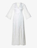 GALVAN LONDON Havana White Silk Blend Maxi Wrap Dress - House Of Huntington