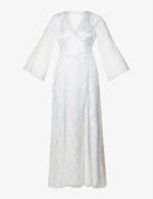 GALVAN LONDON Havana White Silk Blend Maxi Wrap Dress - House Of Huntington