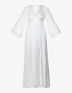 GALVAN LONDON Havana White Silk Blend Maxi Wrap Dress - House Of Huntington