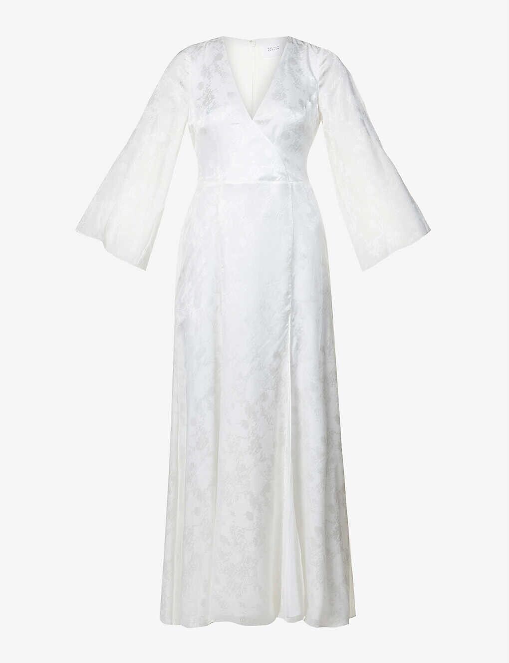 GALVAN LONDON Havana White Silk Blend Maxi Wrap Dress - House Of Huntington