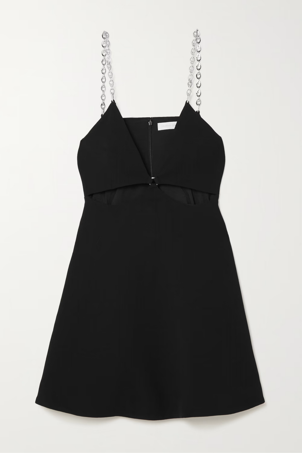 JONATHAN SIMKHAI Black Crystal Strap Cut Out Ellis Mini Dress - House Of Huntington