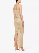 DI PETSA Birthing Venus Low Rise Pattern Beige Crochet Knit Skirt - House Of Huntington