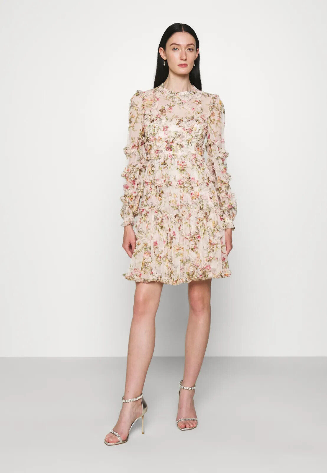 & Garland Flora Ruffle Ditsy Floral Mini Dress