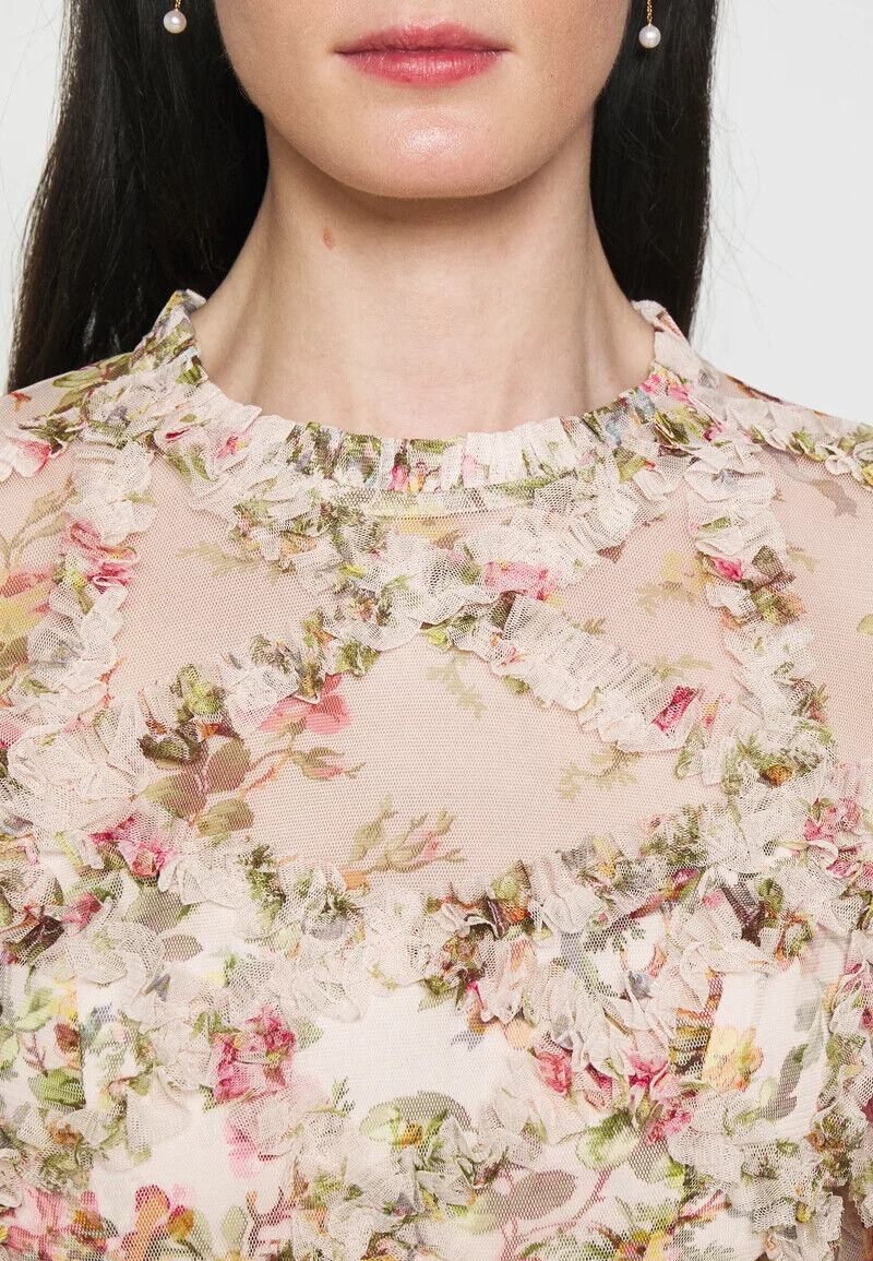 NEEDLE & THREAD Garland Flora Ruffle Ditsy Floral Mini Dress - House Of Huntington