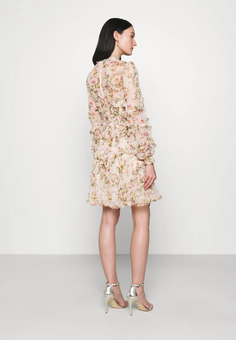 NEEDLE & THREAD Garland Flora Ruffle Ditsy Floral Mini Dress - House Of Huntington