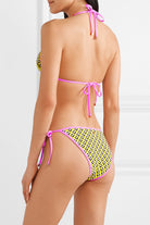 Diane Von Furstenberg DVF Yellow Kate Diamond Square Triangle Bikini - House Of Huntington