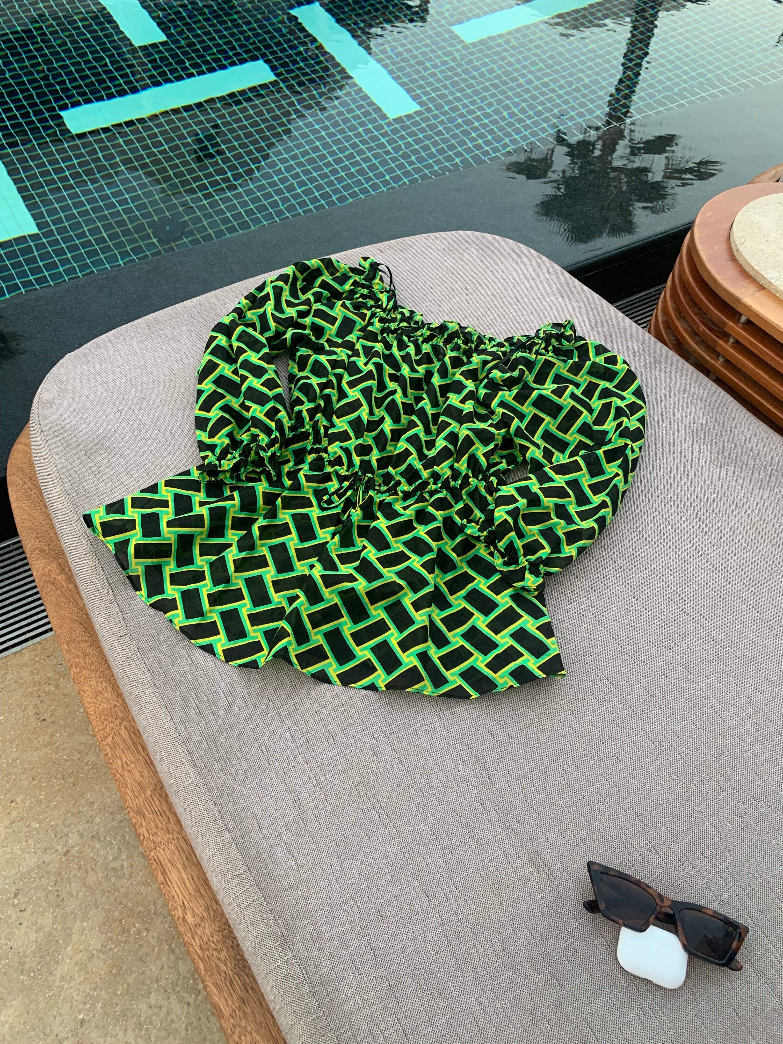 Diane Von Furstenberg DVF Silk Summer Gipsy Camila Finte Weave Daffodil Top - House Of Huntington