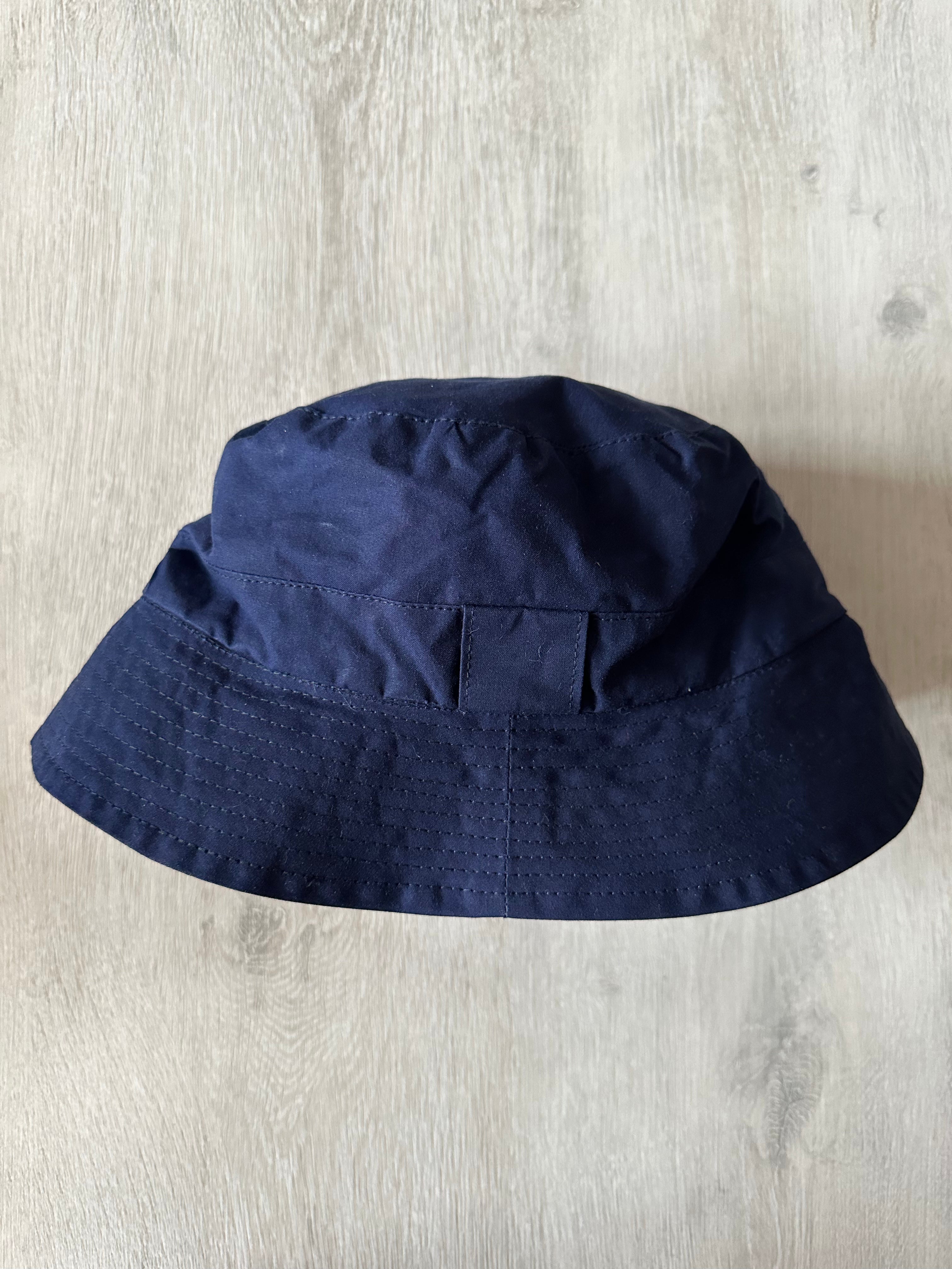 Drake's Navy Blue Waxed Cotton Bucket Hat - House Of Huntington