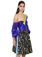 PETER PILOTTO Purple Panelled Taffeta Top