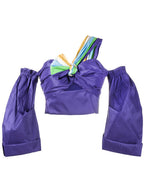 PETER PILOTTO Purple Panelled Taffeta Top