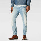 G-Star Arc 3D Slim Wisk Denim Light Aged Destroy 牛仔裤
