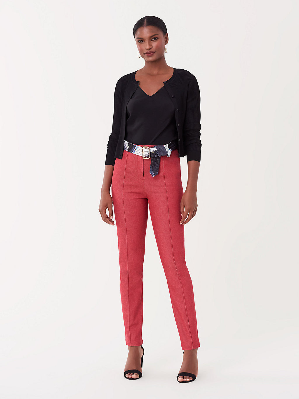 Diane Von Furstenberg DVF Mid Rise Skinny Pants Jeans - House Of Huntington