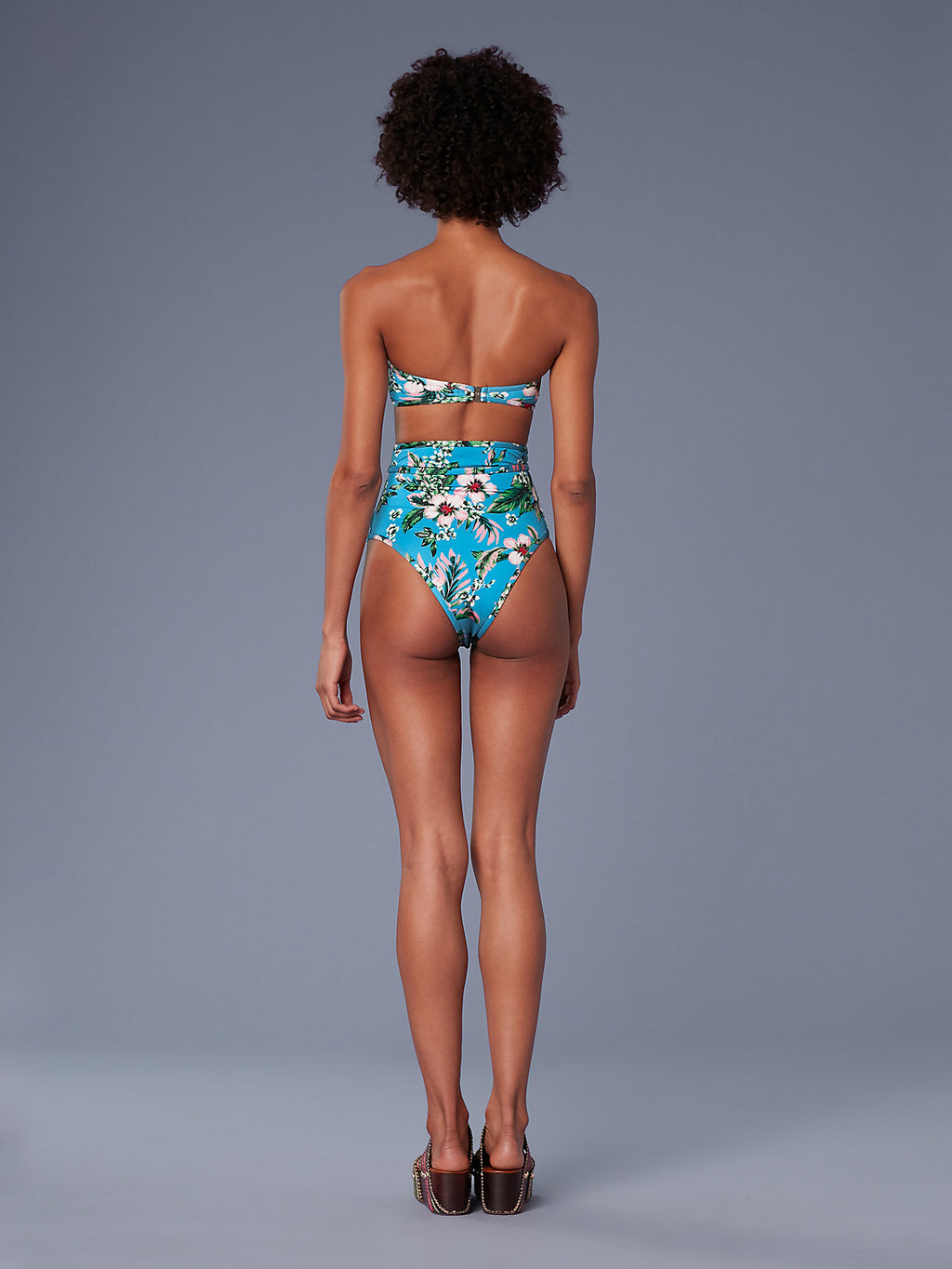 Diane Von Furstenberg DVF WEST Straight Floral Bandeau Bikini Top - House Of Huntington