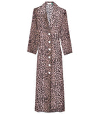 Rixo London Sienna Cheetah Print Button-Down Satin Midi Shirt Dress - House Of Huntington